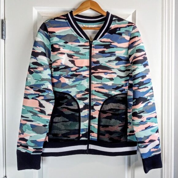 C&C California Camo Neoprene Bomber Jacket NWOT - Picture 1 of 6
